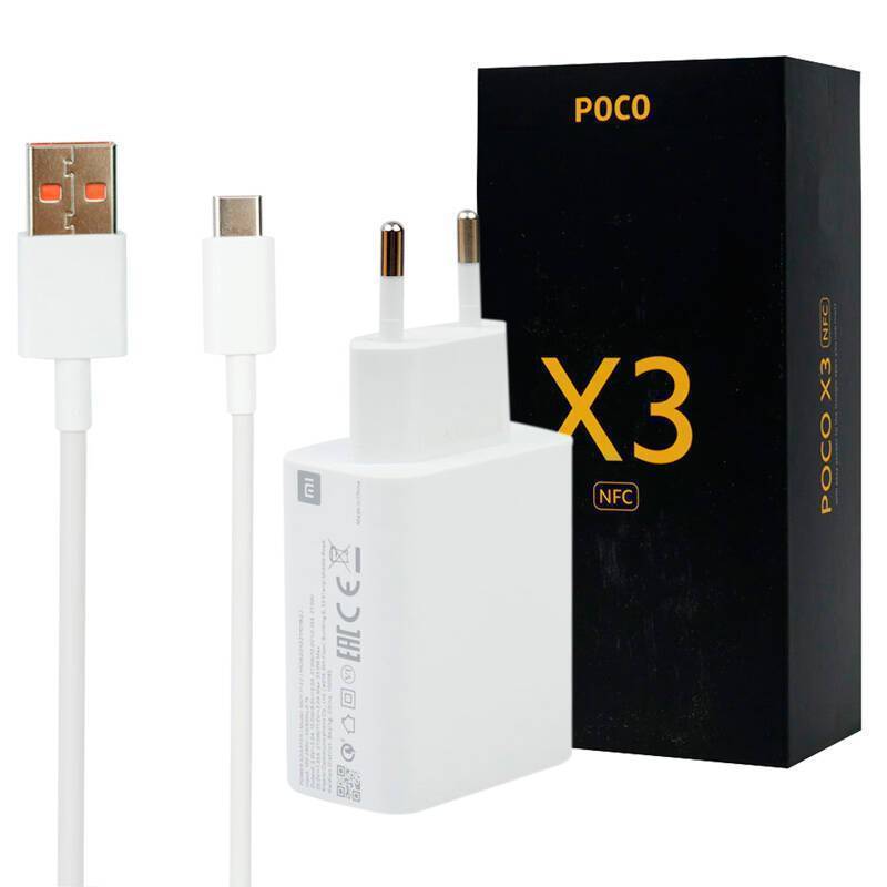 Xiaomi Poco X3 NFC Fast Wall Charger With Type C Cable and Pack 1