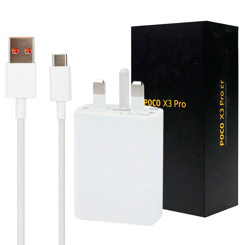 Xiaomi Poco X3 Pro Fast Wall Charger With Type C Cable and Pack 1