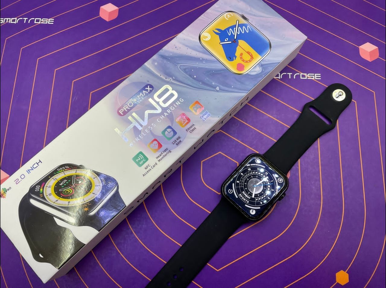 ساعت هوشمند طرح اپل واچ HW8 PRO MAX سری 8 با گارانتی 1 ساله اسمارت رز+ هدیه