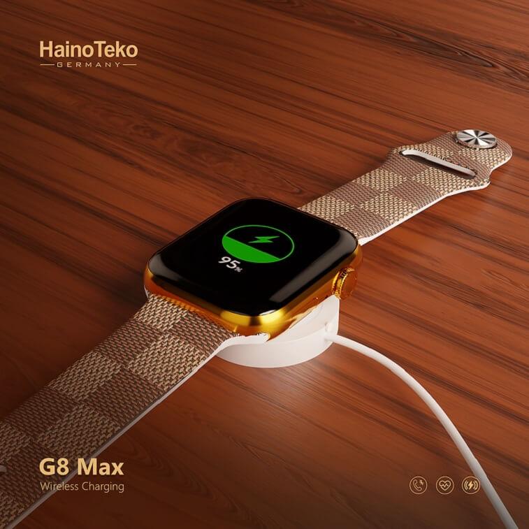 ساعت هوشمند طرح اپل واچ G8 MAX ضدضربه و ضدآب واقعی برند HainoTeko