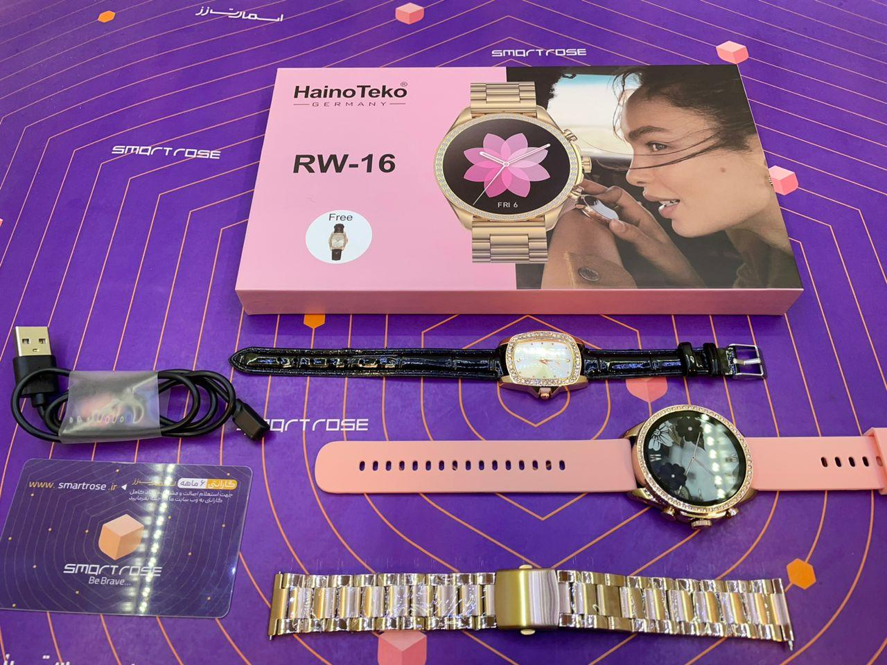 ساعت هوشمند صفحه گرد مدل RW16 + ساعت عقربه ای از برند Haino Teko