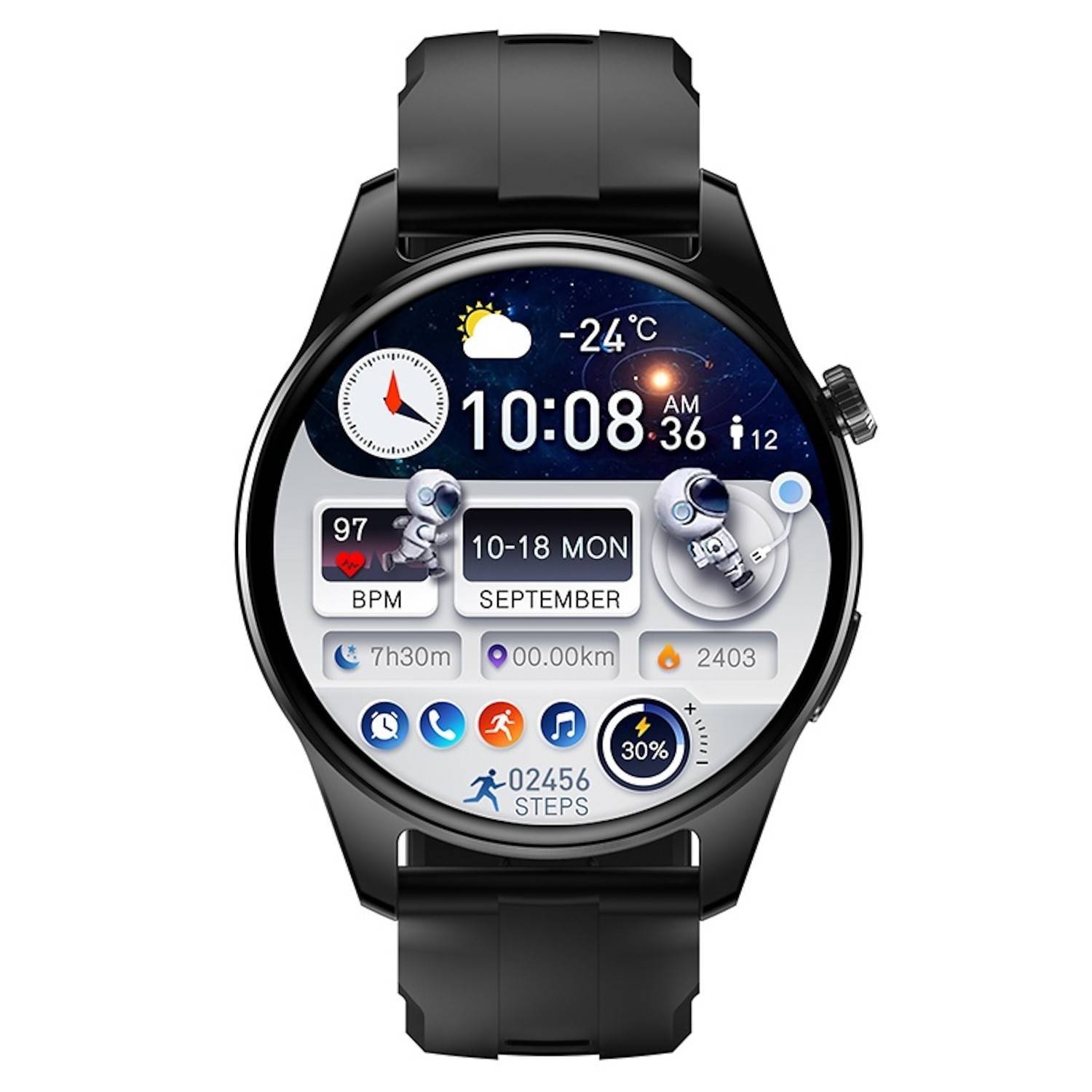 ساعت هوشمند صفحه گرد مدل HK4 HERO با صفحه نمایش AMOLED و هوش مصنوعی chatGBT