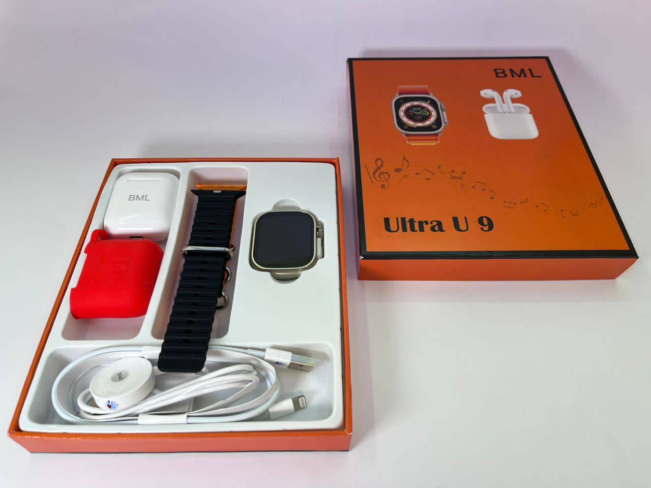 پک هدیه ساعت هوشمند طرح اپل واچ ا با ایرپاد مدل ULTRA U 9